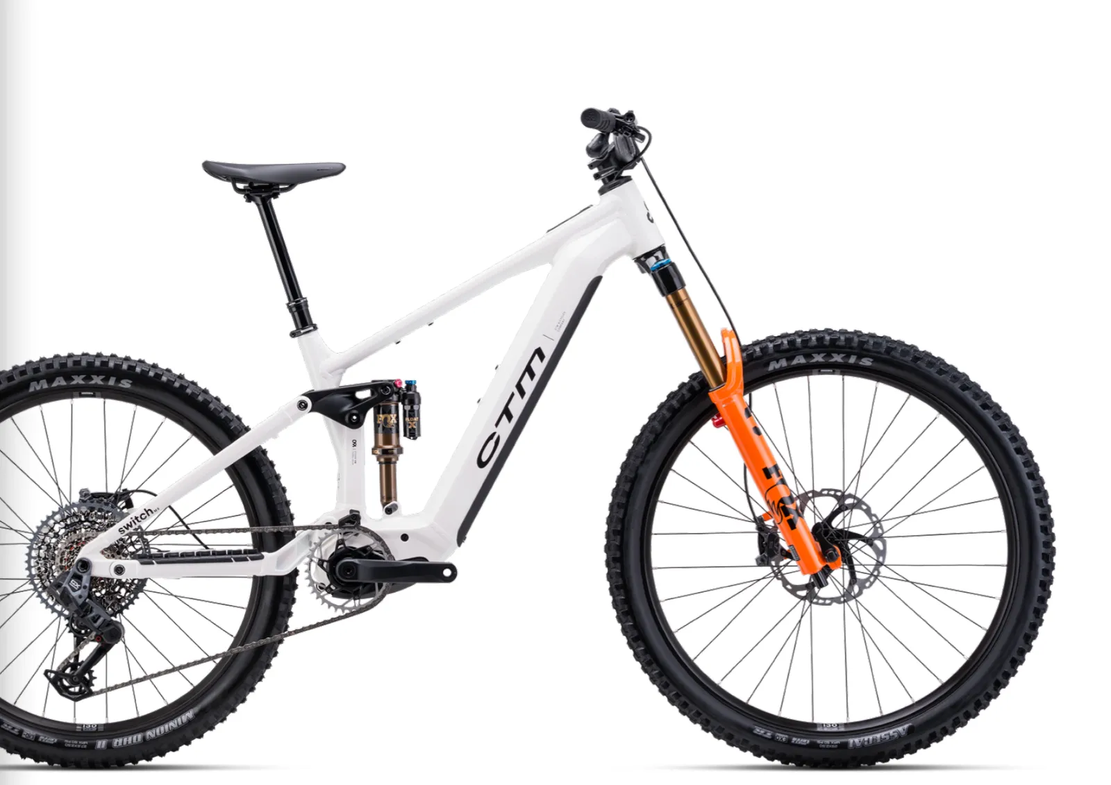 CTM SWITCH MX PRO 2026 – celoodpružené elektrokolo Avinox 800 Wh, bílé