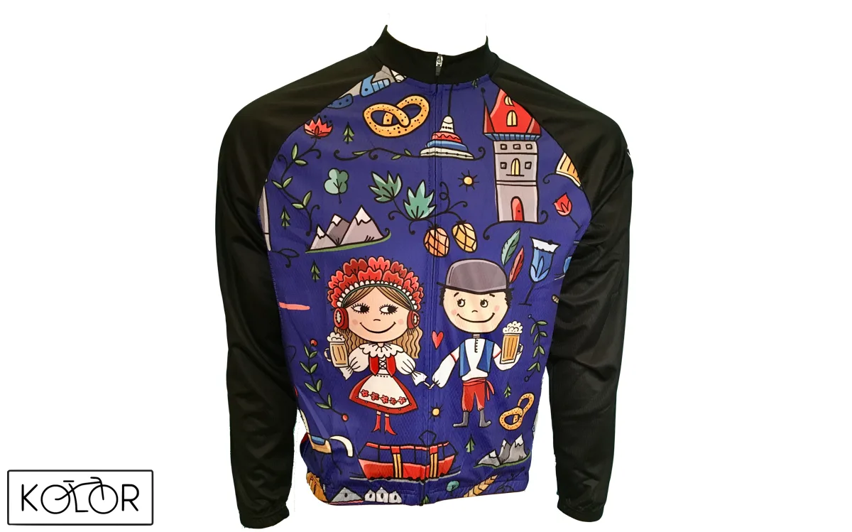 Unisex dres s dlouhým rukávem KOLOR Czech - modrý