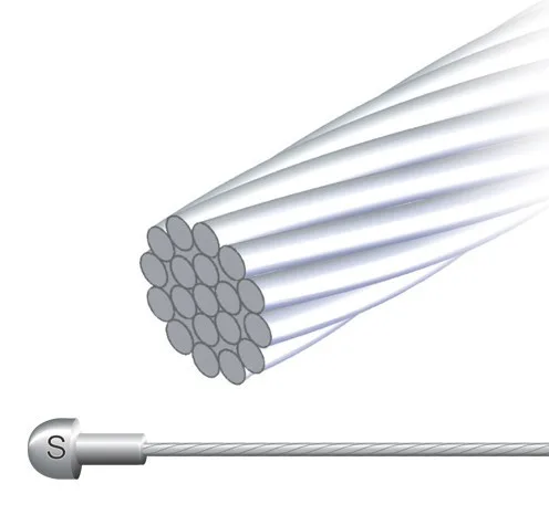 BWC5004 - 1,6x2000 mm, ocelové lanko brzdové nerezové silniční