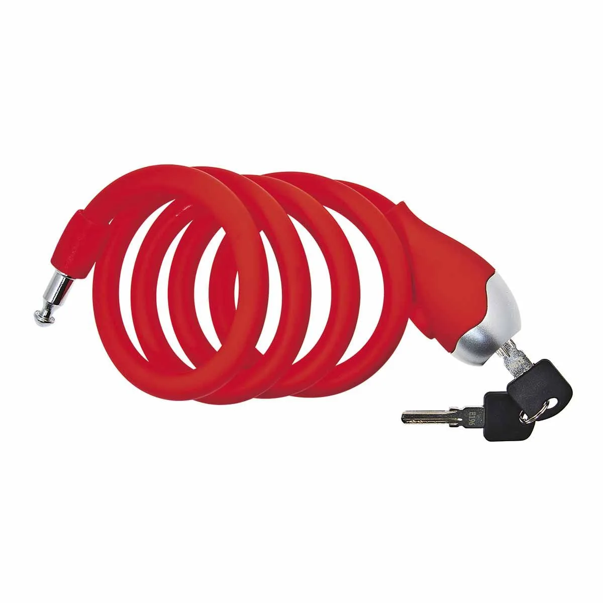 Lankový zámek BRN Silicone Spirale Red