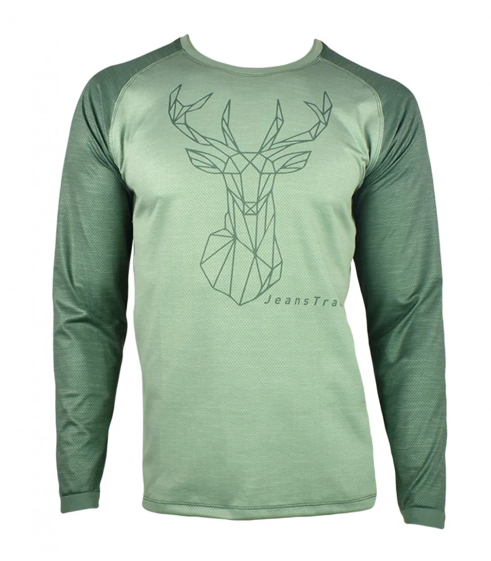 MTB dres s dlouhým rukávem JeansTrack Deer Green