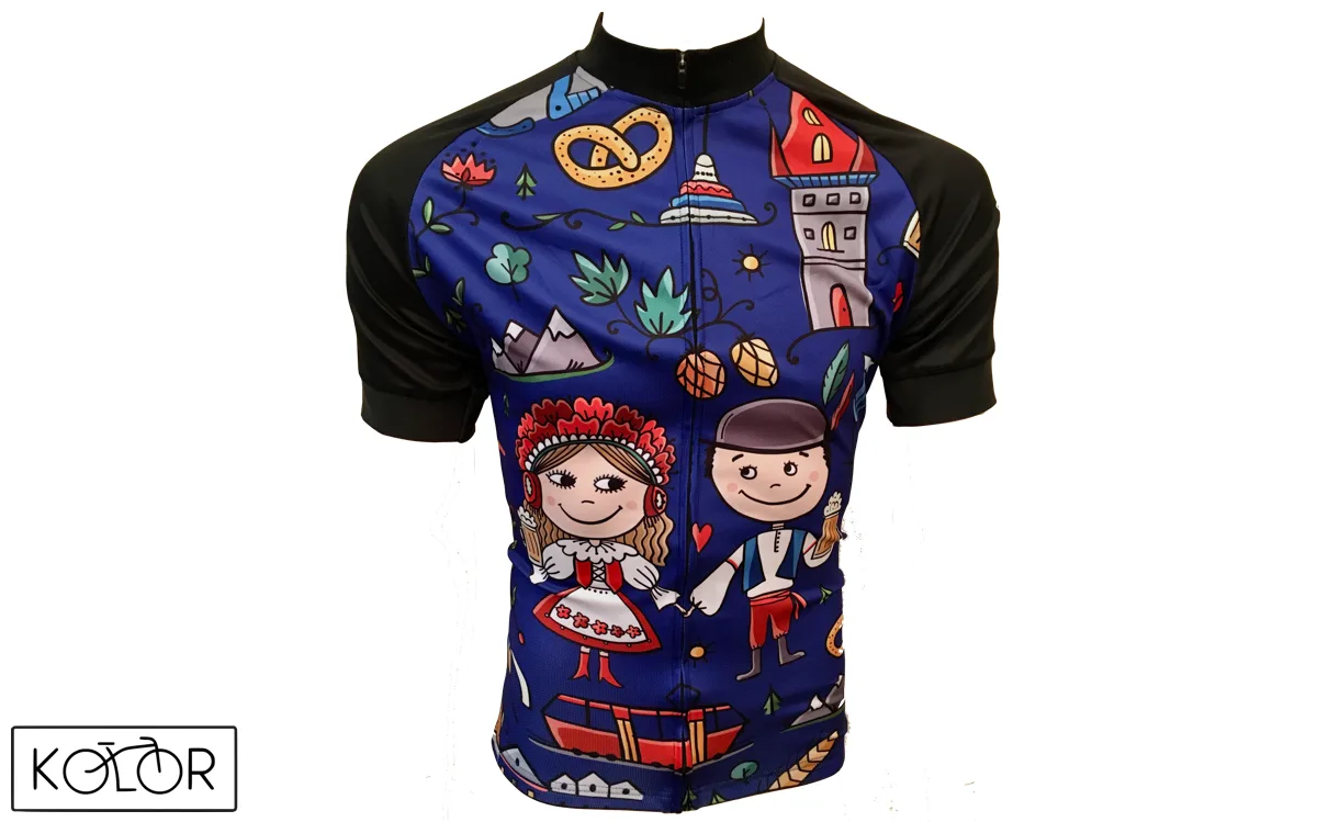 Dres s krátkým rukávem KOLOR Czech - modrý
