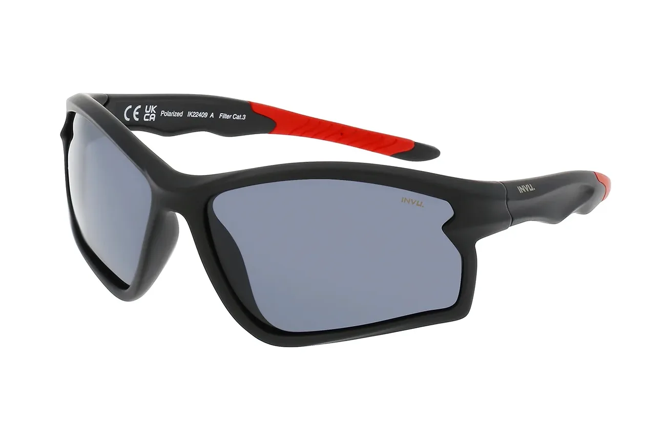 Dětské sportovní brýle INVU 22409 MattBlack/Red