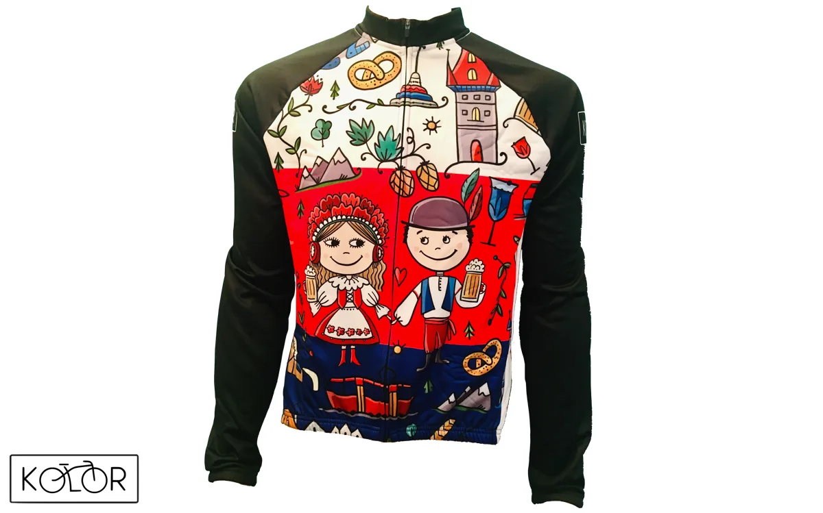 Unisex zimní dres s dlouhým rukávem KOLOR Czech  -trikolóra
