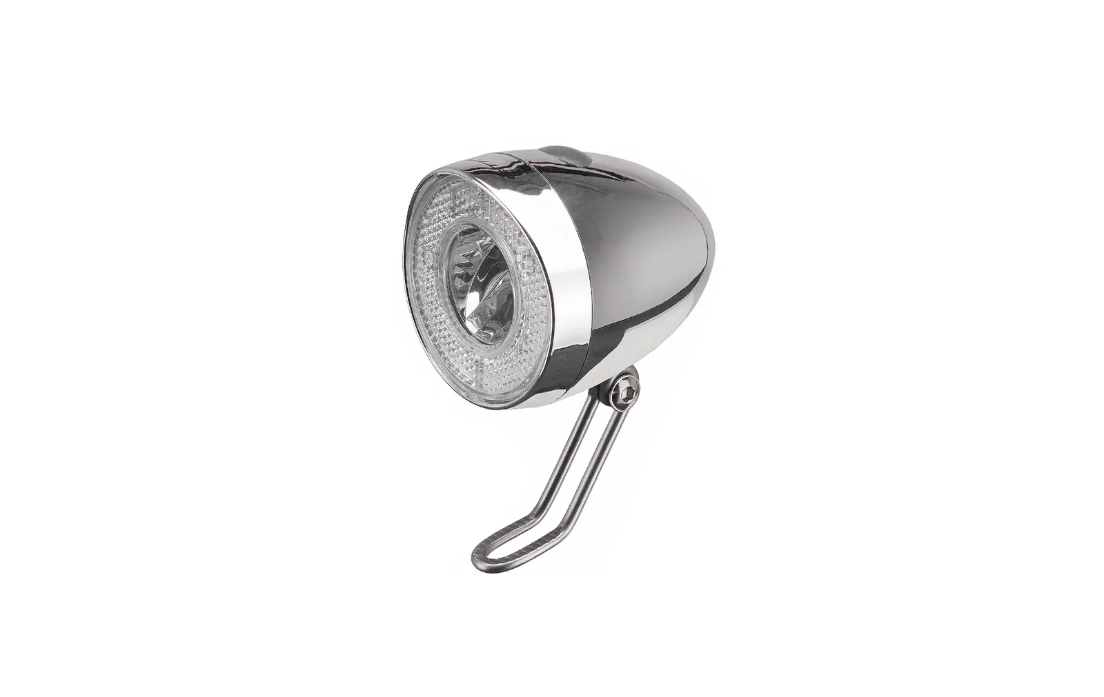 Osvetlenie predné CTM Retro I,1LED, batériové, strieborné