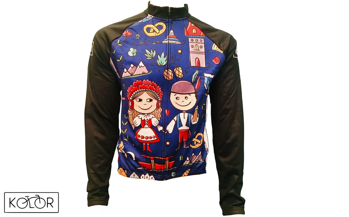 Unisex zimní dres s dlouhým rukávem KOLOR Czech  - modrý
