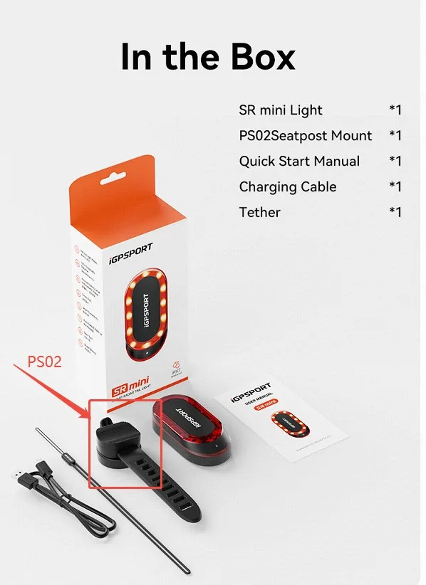 Držák na sedlovku iGPSport PS02 pro SRMINI