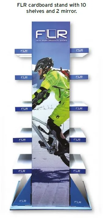 FLR FLOOR DISPLAY STAND 2 Mirrors Cardboard