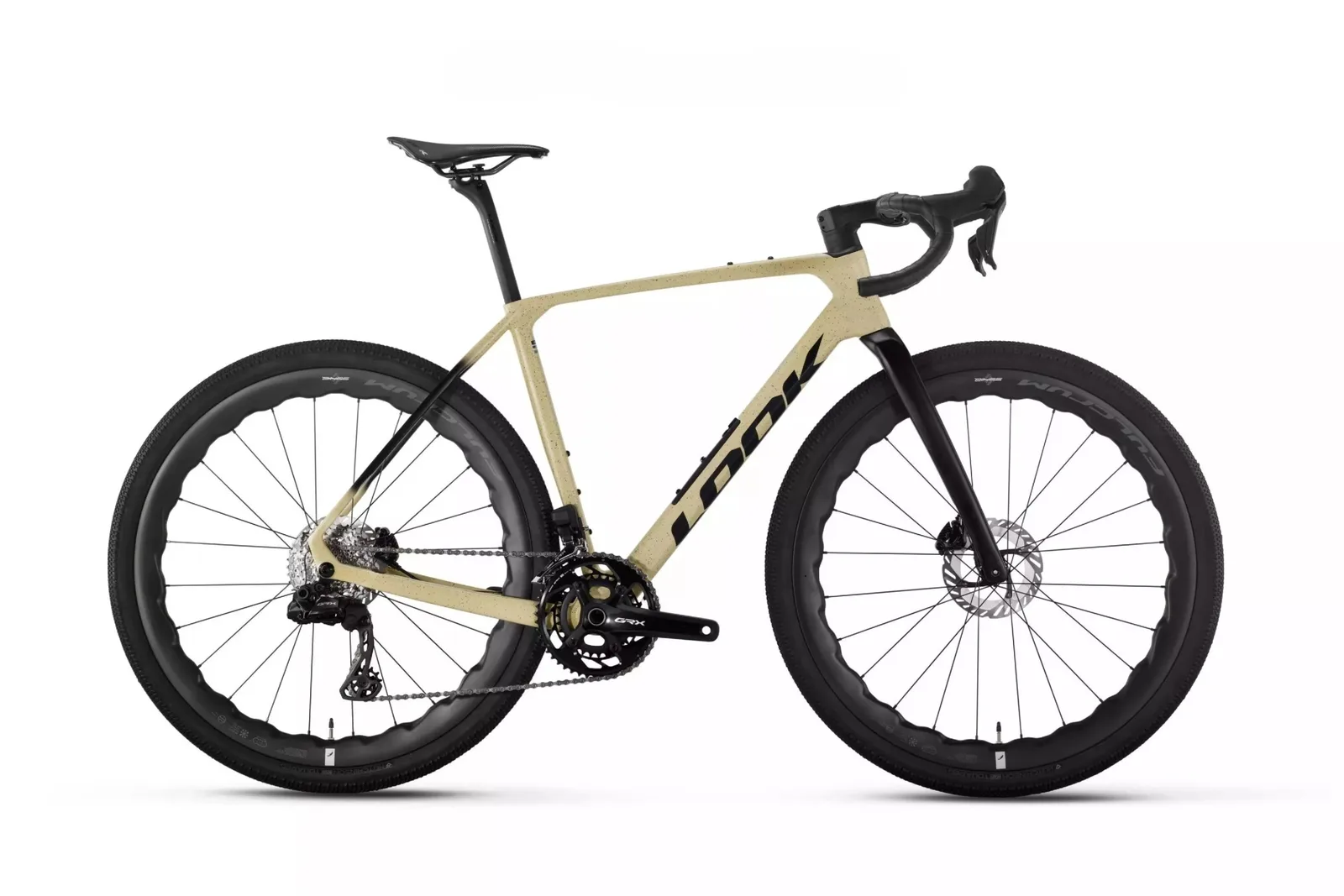 LOOK G85 Cezal Speckled Sand/Black Shimano GRX Di2 2X12 Fulcrum Soniq